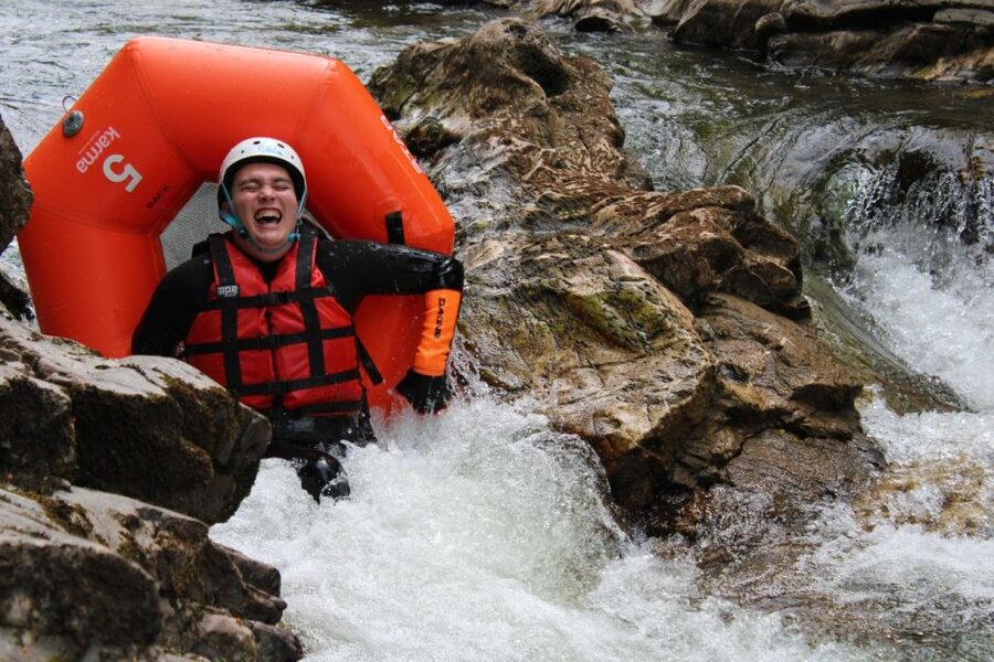 Aviemore, Cairngorms: RIVER TUBING - River Feshie - Riding the River Feshie near Aviemore