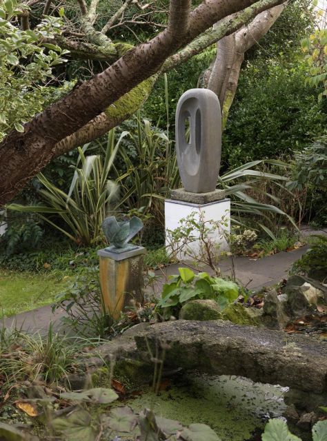 Barbara Hepworth Museum & Sculpture Garden: entry to site. - Upstairs among the paintings, drawings, and smaller sculptures