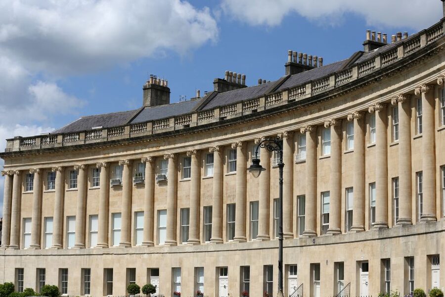 Bath: Bridgerton Filming Locations Walking Tour with Music - The Featherington house and Lady Danbury’s mansion