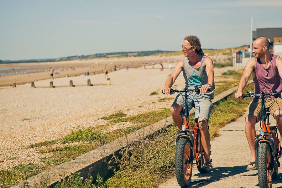 Camber Sands: Fat Tyre Ebike Hire - The short ride toward Rye Harbour