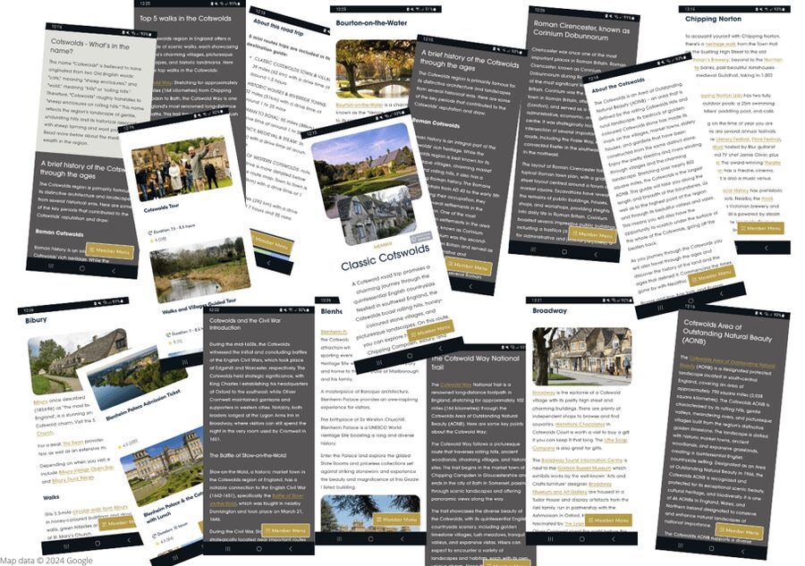Classic Cotswolds: Online Road Trip Travel Guide - Five ways to divide the 20 destinations