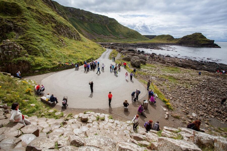 Dublin: Giant's Causeway & Glens of Antrim Day Tour - Dunluce Castle from the road