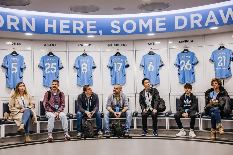 Etihad Stadium: The Manchester City Stadium Tour - The press conference room and virtual Pep