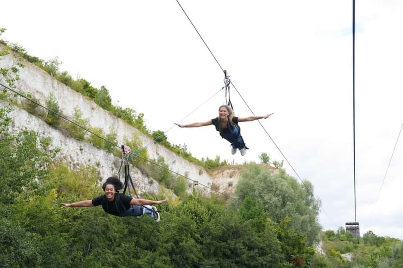 Kent: England’s Longest Zip Wire – 720m Flight over Quarry - A 720-metre flight above an old quarry