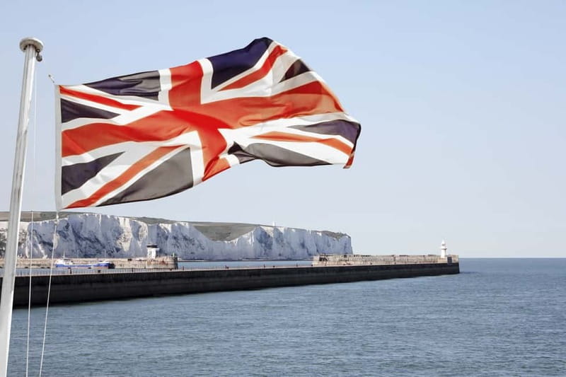 Leeds Castle, Canterbury, Dover, Greenwich & Free Snack Pack - Dover by road, with the White Cliffs at a distance