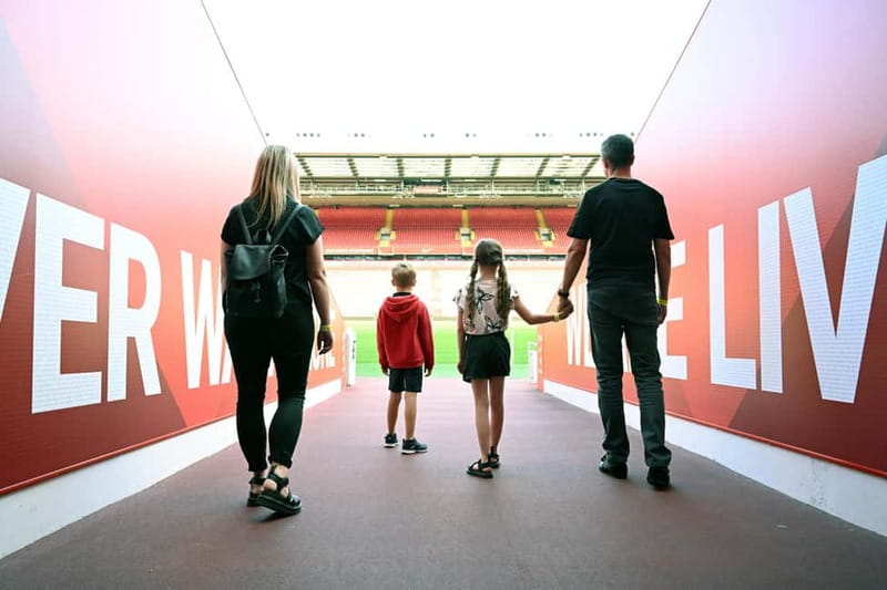 Liverpool: Liverpool Football Club Museum and Stadium Tour - Touching the This Is Anfield sign