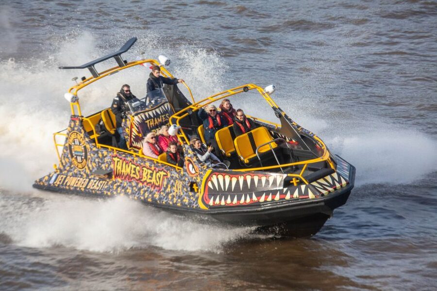 London: 40-Minute Thames Beast Jetboat Tour - Reaching the Thames Barrier