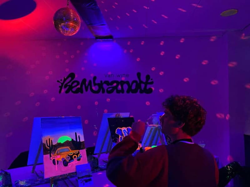 London: Bottomless Sip & Paint in the Dark - Bottomless wine changes the value equation