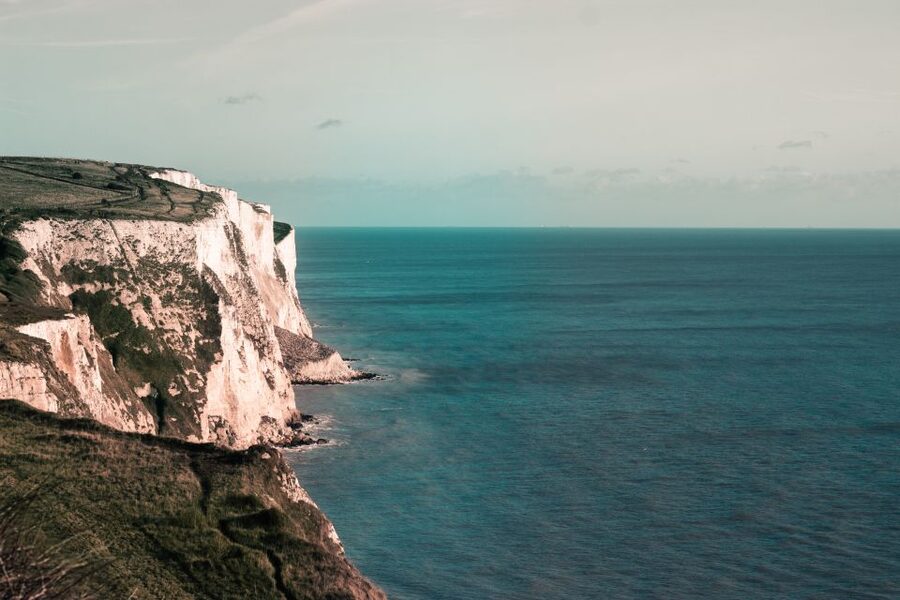 London: Canterbury Cathedral, Dover Castle, and White Cliffs - The White Cliffs of Dover above the Channel