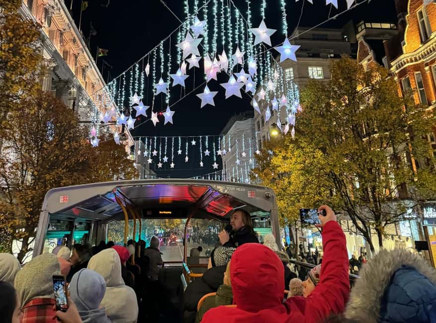 London: Christmas Lights Nighttime Bus Tour with Live Guide - Trafalgar Square and the city’s tallest Christmas tree