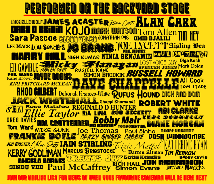London: Friday Night at The Backyard Comedy Club - Arriving between 6:00pm and 7:15pm