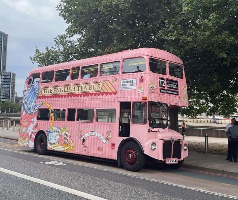London: "Here We Go Again" Afternoon Tea Bus - A pink bus, afternoon tea, and ABBA in central London