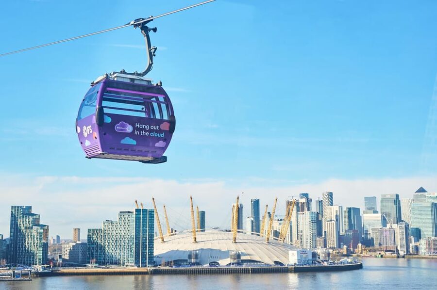 London: IFS Cloud Cable Car - Starting at Greenwich Peninsula near The O2