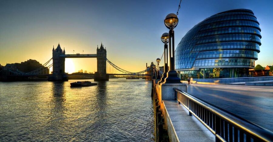 London: Lights & Sights Of London: 30+ London Sights At Dusk - Tower Bridge, the Tower of London, and HMS Belfast