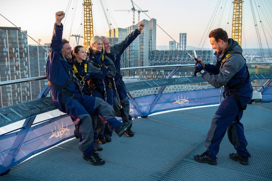 London: O2 Arena Rooftop Climbing Experience - Walking the 90-minute route across the roof