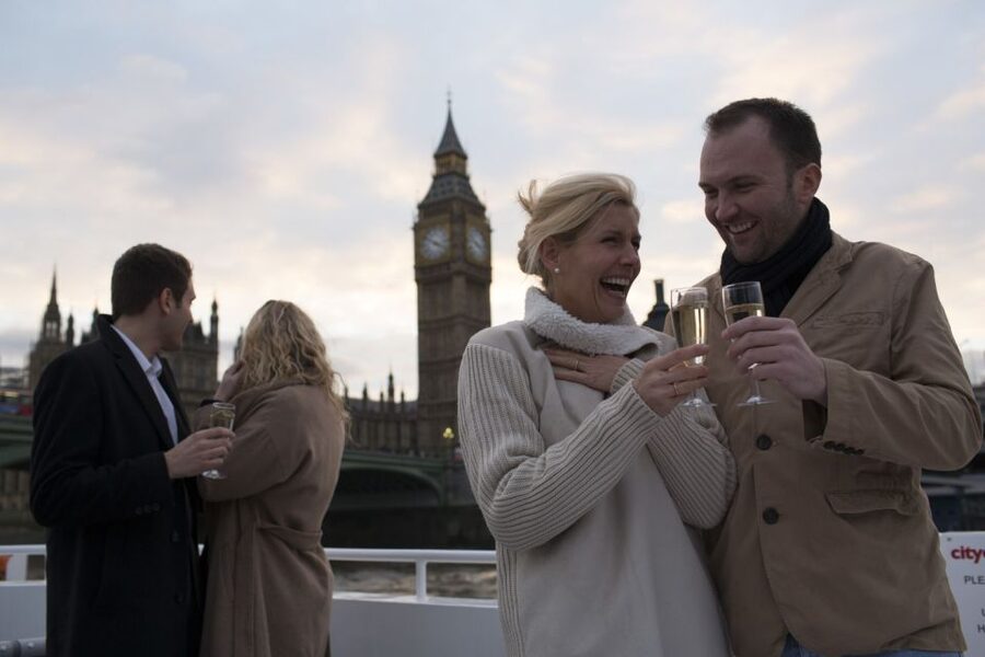 London: River Thames Evening Cruise with Bubbly and Canapés - The opening stretch near Tower Bridge