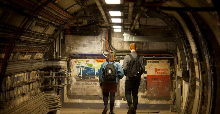 London: The Lost Tunnels of Euston Station Guided Tour - Looking down on Victoria line trains