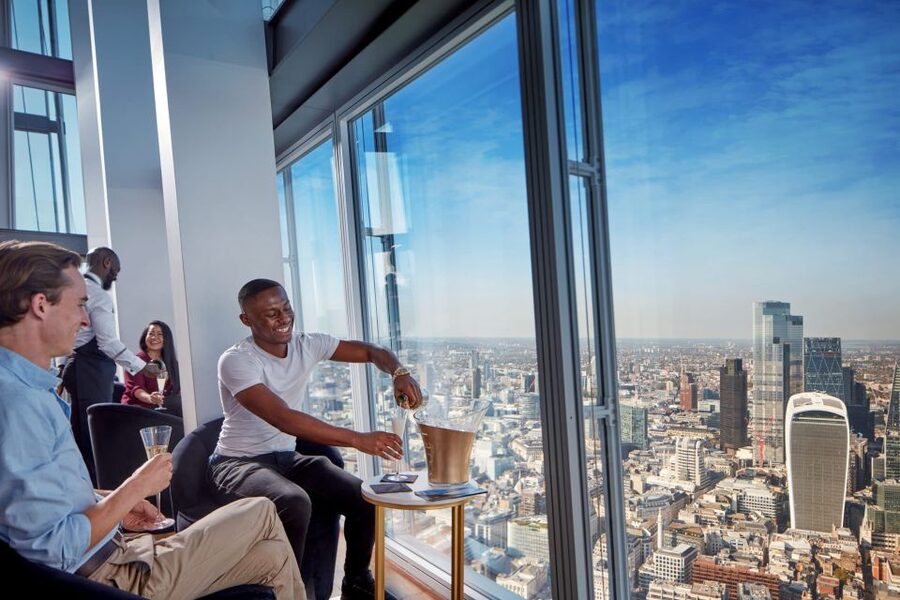 London: The View from The Shard - Arriving beside London Bridge