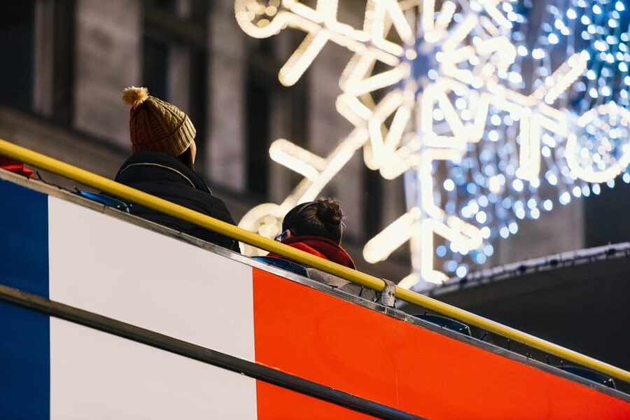 London: Tootbus Christmas Lights Tour incl walking tours - Starting at Coventry Street in the West End