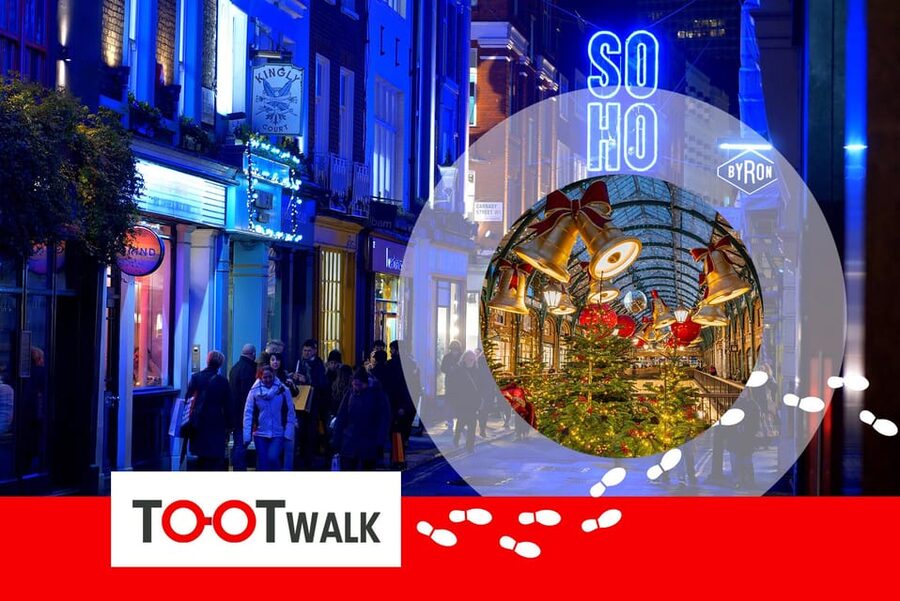 London: Tootbus Christmas Lights Tour incl walking tours - Soho adds a lively central London view