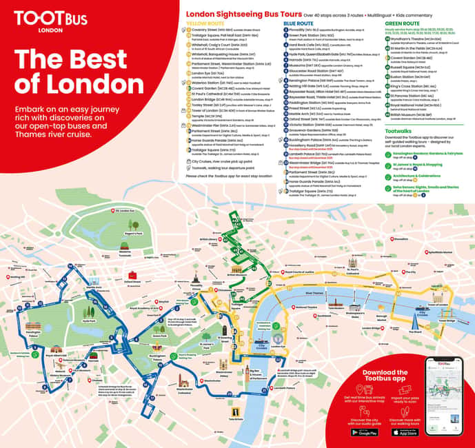 London: Tootbus Hop-on Hop-off with optional River Cruise - Buckingham Palace and the royal route