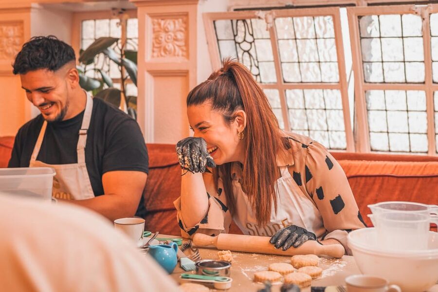 London: Traditional English Scone Making and Tea Workshop - Mixing scones at De Hems in Central London