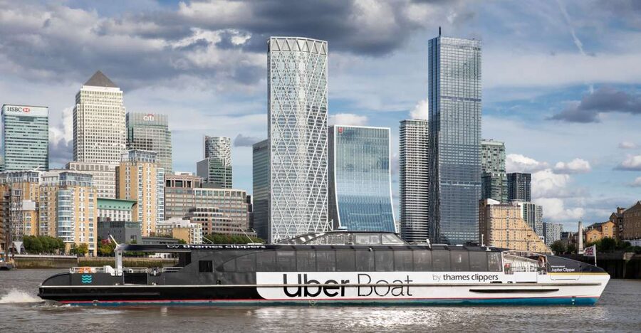 London: Uber Boat 1-Day Hop-On Hop-Off and Cable Car Tickets - Crossing high above the Thames at North Greenwich