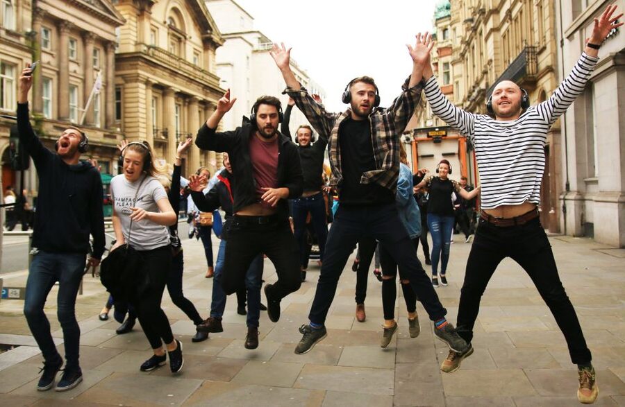 Manchester: Silent Disco Adventure Tour - Shudehill and the Pleasure of Looking Ridiculous