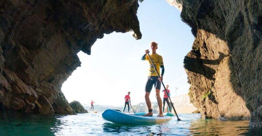 Newquay: Paddleboarding Lesson & Tour - Learning to stand before exploring the coast