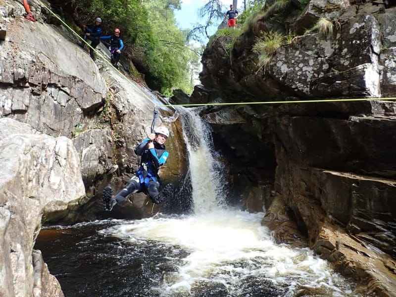 Perthshire: Discover Bruar Canyoning Experience - Learning the moves before the waterfalls
