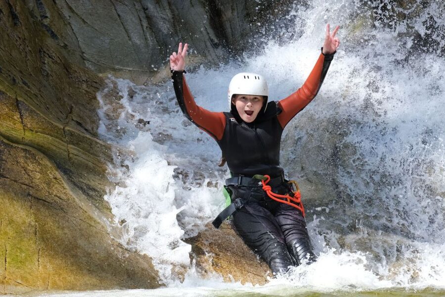 Pitlochry: Lower Falls of Bruar Guided Canyoning Experience - Getting fitted with canyoning gear