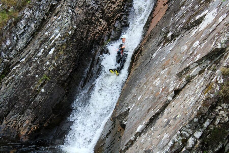 Roybridge, Lochaber: CANYONING - Laggan Canyon - The practical comfort after three hours in cold water