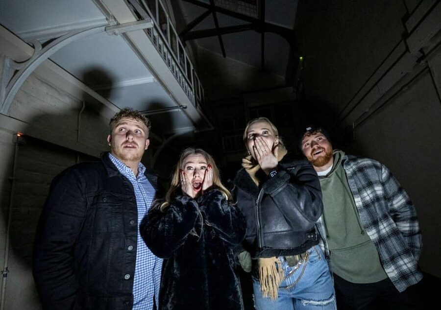 Shepton Mallet Prison Guided Ghost Tour - Entering Shepton Mallet Prison after dark