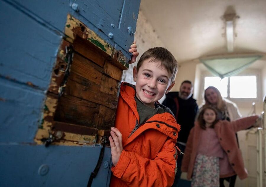 Shepton Mallet Prison: Self-Guided Tour - Sound boxes and displays fill the gaps