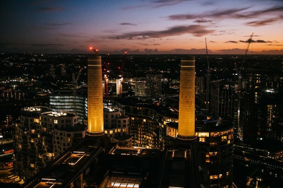 The Chimney Lift at Battersea Power Station - The view from 109 meters