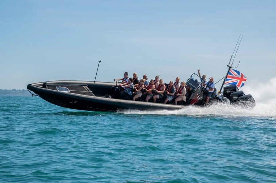 Torquay: High-Speed RIB Boat Ride - Leaving MDL Marina with three V8 engines